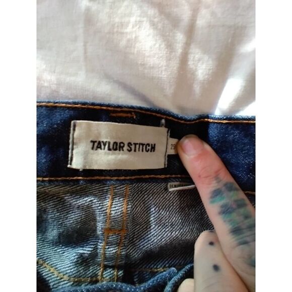 TAYLOR STITCH DEMOCRATIC JEANS WHITE OAK CONE USA SELVEDGE DENIM SIZE 29 - Picture 5 of 8